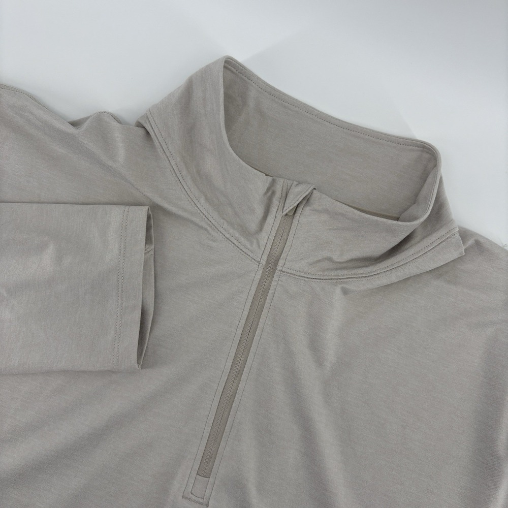 All In Motion Men's‎ XXL Stone  Long Sleeve Athletic 1/4 Zip Pullover